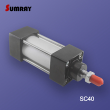 Пневматический цилиндр SUMRAY типа SC, 40 мм, диаметр 25/50/75/100/125/150/175/200/250/300 мм, двухтактный пневматический цилиндр двойного действия 2024 - купить недорого