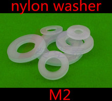 100pcs/lot M2 2mm Nylon flat washer plastic washer 2mm x 5mm x 1mm 2024 - buy cheap