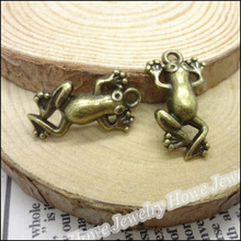 60 piezas Vintage Charms Rana colgante bronce antiguo Fit pulseras collar DIY Metal joyería fabricación 2024 - compra barato