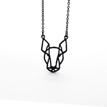 4 cores nova bull terrier charme colar na moda metal cão jóias bull terrier pingente colar feminino jóias 2024 - compre barato