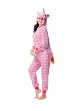 Kigurumi Onesies-disfraces de unicornio con estrella de cinco puntas para hombre y mujer, pijamas con cremallera de dibujos animados, ropa de dormir para fiesta de halloween 2024 - compra barato