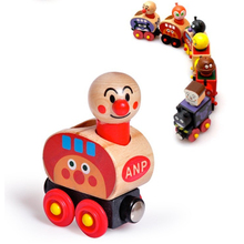 D419 Anpanman Children's wooden toys, magnetic car can be common with wooden track 2024 - buy cheap