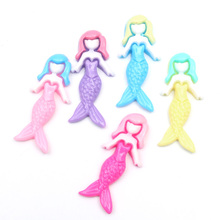 LF 20Pcs Resin Mermaid Decoration Crafts Flatback Cabochon Embellishments For Scrapbooking Kawaii Cute Diy Accessories 2024 - buy cheap