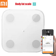 Xiaomi-báscula de grasa corporal 2,0, dispositivo inteligente compatible con Bluetooth, prueba de equilibrio, Monitor de datos de salud, LED, ajuste de escala de peso de grasa corporal de precisión 2024 - compra barato