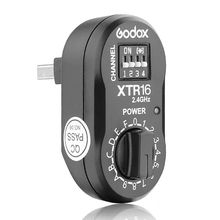 Godox XTR-16 приемник вспышки 2,4G Wireless X-system для фотовспышки с триггером для вспышки Godox TT685 TT350 TT600 2024 - купить недорого