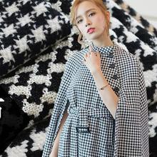 0.5 Meter Autumn And Winter Thick Black And White Thousands Of Birds Lattice Woolen Imitation Cashmere Cloth 2024 - buy cheap