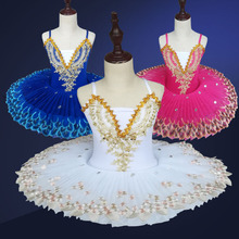 Tutú de Ballet profesional para niña, disfraz de Lago Swan, blanco, rojo y azul, para niña, ropa de baile 2024 - compra barato