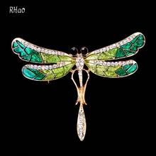 Fashion rhao band  Rhinestone Dragonfly Brooch Pin Decorative Garment Accessories Animal Brooches for women party 2024 - buy cheap