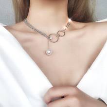 Simple Metal Chain Choker Necklace Women Fashion Jewelry Party Classic Big Statement Necklace With Simulated Pearl Bijoux Gift 2024 - buy cheap