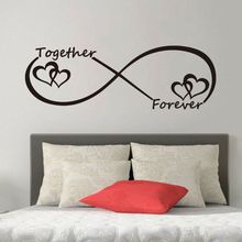 Customized Infinity Symbol Word Love Wall Stickers Bedroom Living Room Decoration Wallpaper Forever Heart Vinyl Art Wall Decals 2024 - buy cheap