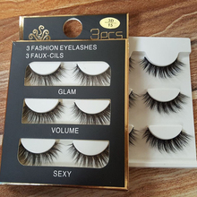 3 Pair Natural Looking Thick Cross False Eyelashes Makeup Beauty Fake Eye Lashes 2024 - buy cheap