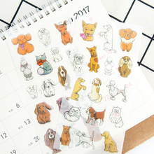 6Sheets/Pack Cat & Dog My Pet Decoration Scrapbooking Stickers Transparent PVC Stationery Planner Stickers 2024 - buy cheap