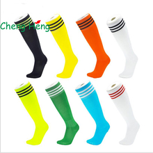 CHENG HENG Casual Men's Socks Flat Needles Autumn And Winter Polyester Cotton Over The Knee Stripe Three Bar Socks Men's Socks 2024 - buy cheap