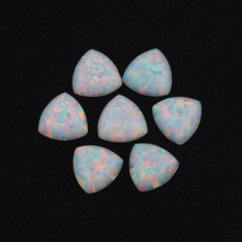 Hot Sale 50pcs/lot Trillion Cabochon OP17 Synthetic White Opal For Jewelry Making Free Shipping 2024 - buy cheap