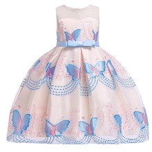 Vestidos de fiesta con bordado de mariposa para niña y niña, ropa para niña y niño, disfraz para bebé L5088 2024 - compra barato