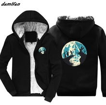 Moletom estilo inverno com capuz, jaqueta masculina da deathly do conto três bros, mantém o calor com zíper, moletom harajuku, venda imperdível 2024 - compre barato