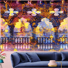 Psychedelic VENICE Mandala Tapestry Vintage Pattern Retro poster building Wall Hanging Bohemian  Home Decor Art Wall carptet new 2024 - buy cheap