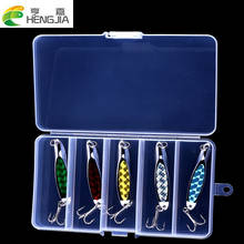 5pcs/box Metal Fishing Lures Set Sequins Fishing Baits Set With 4# Treble Hook Paillette Lures Box Package HJ097 Free Shipping 2024 - buy cheap