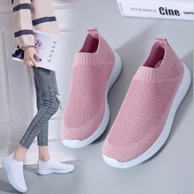 Platform Trainers Women Shoe Spring New Women's Casual Shoes Mesh Shoes flat With Foot Sneakers 35-43 large Size Women's Shoes 2024 - buy cheap