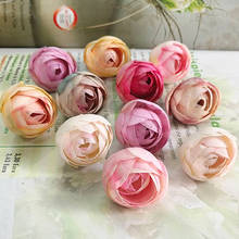 Шелковые маленькие Чайные розы 100 шт., искусственные цветы, рождественские украшения для дома, свадьбы, искусственные цветы на стену, подарки ручной работы 2024 - купить недорого