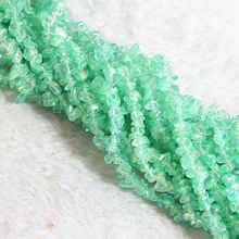 Fashion Green aventurine color plated irregular gravel 5-7mm hot diy jewelry loose beads 35" B548 2024 - buy cheap