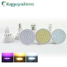 Kaguyahime GU10 MR16 E27 светодиодные лампы 220V 110V  Светодиодный прожектор 2835 SMD лампы светодиодные светать высокий яркий пятно св 2024 - купить недорого