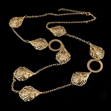 Szelam crystal statement colares & pingentes design ouro prata cheia de corrente longa colares para mulher sne150857 2024 - compre barato