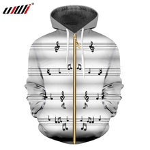 UJWI Winter Hot Sale Men's Sports Zip Hoodie 3D Printed Musical Note Large Size Leisure 5XL  Man Zipper Coat Free Shipping 2024 - buy cheap