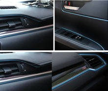 5 м автомобильный Стайлинг Интерьера Полосы литье Отделка приборной панели края двери для Ford focus Kuga Fiesta Fusion mondeo Renault 2024 - купить недорого