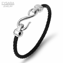 FYSARA Gold Color Titanium Steel Bracelet Hooks Fashion Jewelry Infinity Lover Charm Bracelets Bangles For Women Couple Gift 2024 - buy cheap
