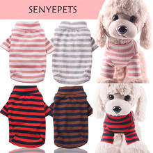 Pet Dog Fashion Striped Soft 100% Cotton Clothes Spring Summer Sweater For Small Dogs DC745 2024 - buy cheap