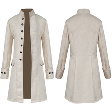 Vintage Men long Jacket Spring autumn thin Steampunk coat mens Long Sleeve Gothic Brocade Windbreaker outerwear Frock Uniform 2024 - buy cheap