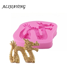 Silicone mold Dragons Handmade Soap Mold DIY cake tools monster dinosaur wholesale Kitchen baking accessories D0739 2024 - buy cheap