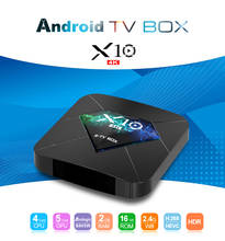 Cheapest Android TV Box X10 Android 7.1 Amlogic S905W Quad Core 2GB/16GB 2.4G WiFi 4K H.265 UHD HDMI 2.0 Smart Media Player 2024 - buy cheap