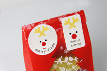 Adesivo de papel para etiqueta de natal, adesivo para embalagem de biscoito/doces/nozes, natal, rena rudolph, 1 lote = 80 peças 2024 - compre barato