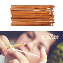 Juego de agujas de tejer de bambú para el hogar, hilo de tejido de bambú de 15cm, 3mm-10mm, 12 Uds. 2024 - compra barato