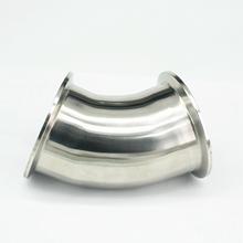 63mm 2.5" O/D 304 Stainless Steel Sanitary Ferrule 45 Degree Elbow Pipe Fitting Tri Clamp 2024 - buy cheap