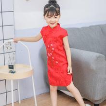 2019 baby girl Chinese dress clothes summer style infantis cotton Traditional dresses red new year party qipao1-7Y 2024 - buy cheap