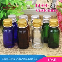 Sedorate garrafa de vidro 30 embutida para embalagem cosmética mini frasco de vidro âmbar azul com tampa de alumínio ym036 2024 - compre barato