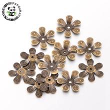 Antique Bronze Iron Flower Bead Caps, Nickel Free, 16x2mm, Hole: 1.5mm; about 39pcs/10g 2024 - buy cheap