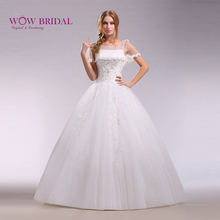 Wowbridal 2021 New Arrival Gorgeous Lace Wedding Dress Plus Size with Jacket Robe De Mariage 2024 - buy cheap