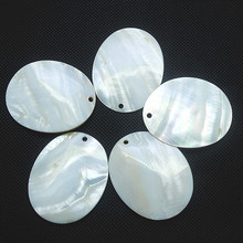 3 uds. De colgantes de concha natural para madre de perla, tamaño 40x50mm, forma ovalada, mopa, envío gratis 2024 - compra barato
