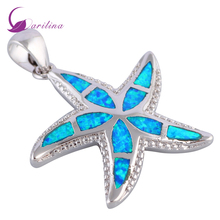 New Statement Star  Silver Color Blue Fire Opal Pendants Fashion Jewelry For Women P254 2024 - buy cheap