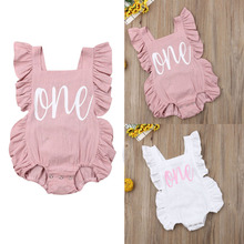 Newborn Infant Baby Girls Summer New Cute Sweet Sleeveless Solid Causal Bodysuits Summer Baby Girls Princess Party Beach Clothes 2024 - buy cheap