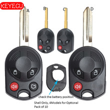 Keyecu 5PCS* Remote Key Shell Case Fob for Ford Escape Fiesta Transit Connect 2011-2016 OUCD60022, 4 Models for Choose 2024 - buy cheap