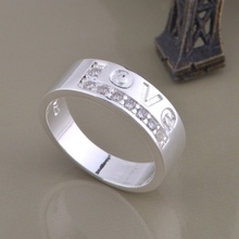 Atacado alta qualidade prata banhado joias anéis de moda 2024 - compre barato