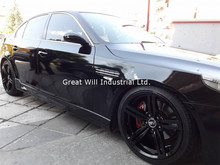High Gloss Black Vinyl Wrap Film With 3 Layers Black Gloss Vinyl Car Wrap Cover Style Fame Will Size 1.52*20m/Roll 2024 - buy cheap