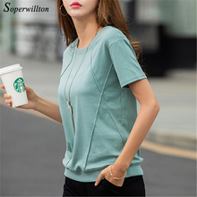 2020 Cotton T-Shirts For Women Slim Short Sleeve Women's Shirts Summer Female T Shirt Green Casual Tshirt Ladies Tops Tee Shirt 2024 - buy cheap