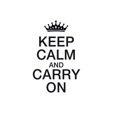 12.7X19.4CM KEEP CALM AND CARRY ON Funny Vinyl Decal Car Sticker Car-styling S8-0636 2024 - buy cheap