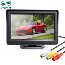 GreenYi 4.3 inch Car Monitor TFT Color LCD Screen Display Parking Assistance Support Rear View Camera with 2 Video Input 2024 - buy cheap
